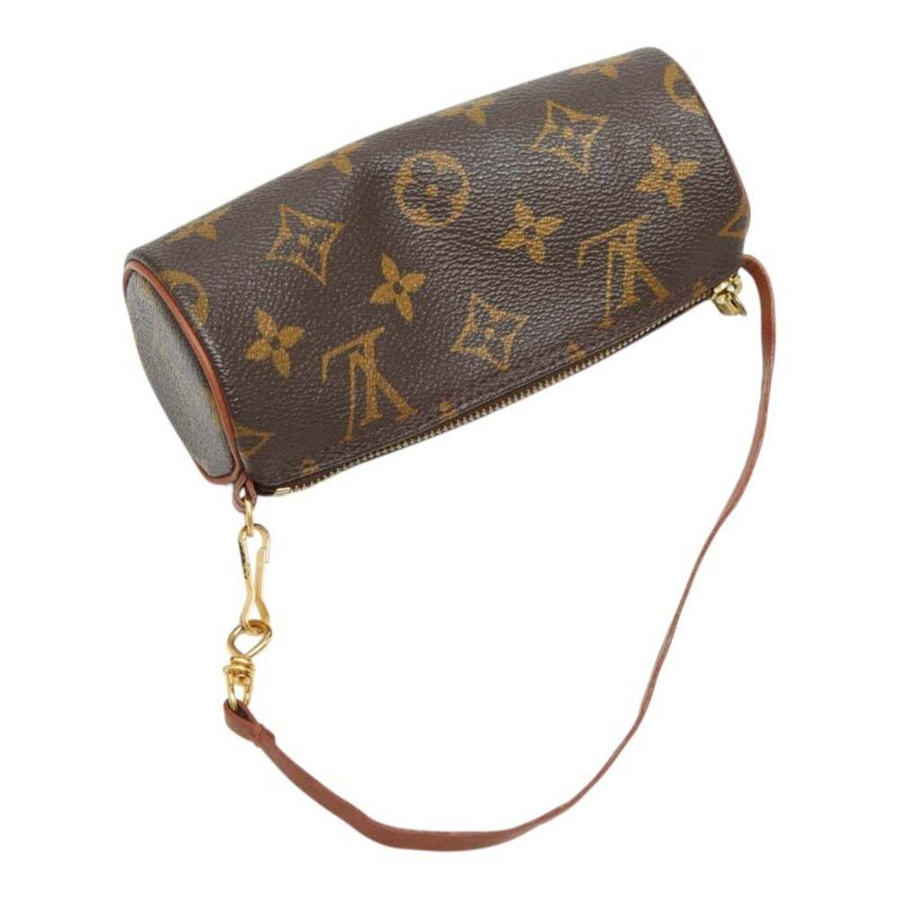 LOUIS VUITTON Authentic Brown Monogram Leather Papillon Pouch - Picture 6 of 9